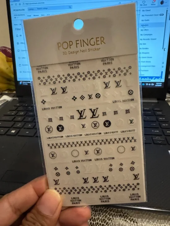 Bath & Body | Lv Nail Stickers | Poshmark